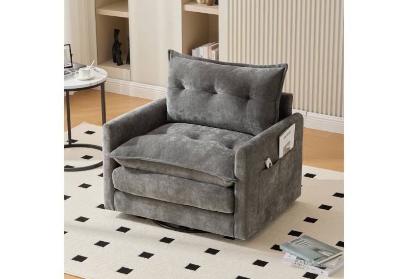 HAUSS SPOLE Drehstuhl 360° drehbarer Relaxsessel Wohnzimmersessel Loungesessel mit Armlehnen von HAUSS SPOLE
