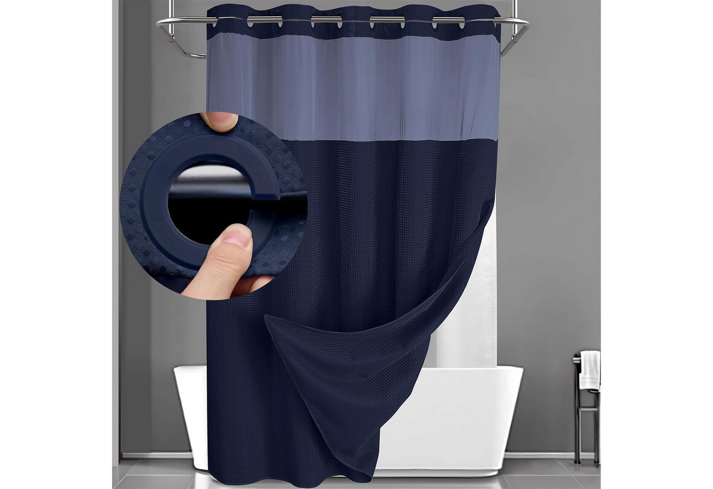 HAUSS SPOLE Duschvorhang 190 cm Badewannenvorhang Vorhänge Badvorhang Badezimmer HAUSS SPOLE Duschvorhang 190 cm Badewannenvorhang Vorhänge Badvorhang Badezimmer von HAUSS SPOLE