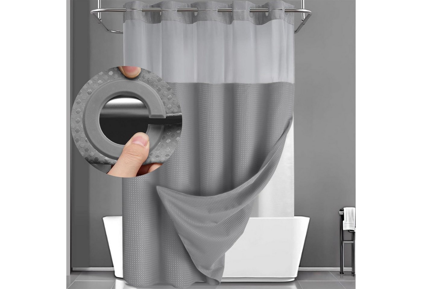 HAUSS SPOLE Duschvorhang 190 cm Badewannenvorhang Vorhänge Badvorhang Badezimmer HAUSS SPOLE Duschvorhang 190 cm Badewannenvorhang Vorhänge Badvorhang Badezimmer von HAUSS SPOLE