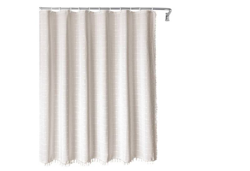 HAUSS SPOLE Duschvorhang Duschvorhang Badvorhang Badewannenvorhang Badezimmer Vorhänge Breite 183 cm (183x183 cm Wasserabweisend Anti-schimmel Waschbar 12 Duschvorhangringe, Boho-Chic rustikales Landhaus-Badezimmer-Dekor), für Badezimmer Haus Hotel Wohnung Wohnmobil Wohnheim von HAUSS SPOLE
