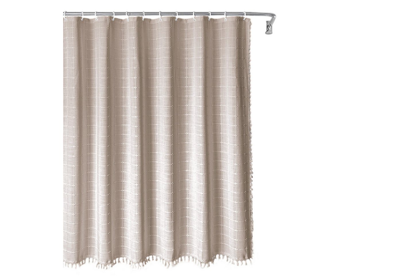 HAUSS SPOLE Duschvorhang Duschvorhang Badvorhang Badewannenvorhang Badezimmer Vorhänge Breite 183 cm (183x183 cm Wasserabweisend Anti-schimmel Waschbar 12 Duschvorhangringe, Boho-Chic rustikales Landhaus-Badezimmer-Dekor), für Badezimmer Haus Hotel Wohnung Wohnmobil Wohnheim von HAUSS SPOLE