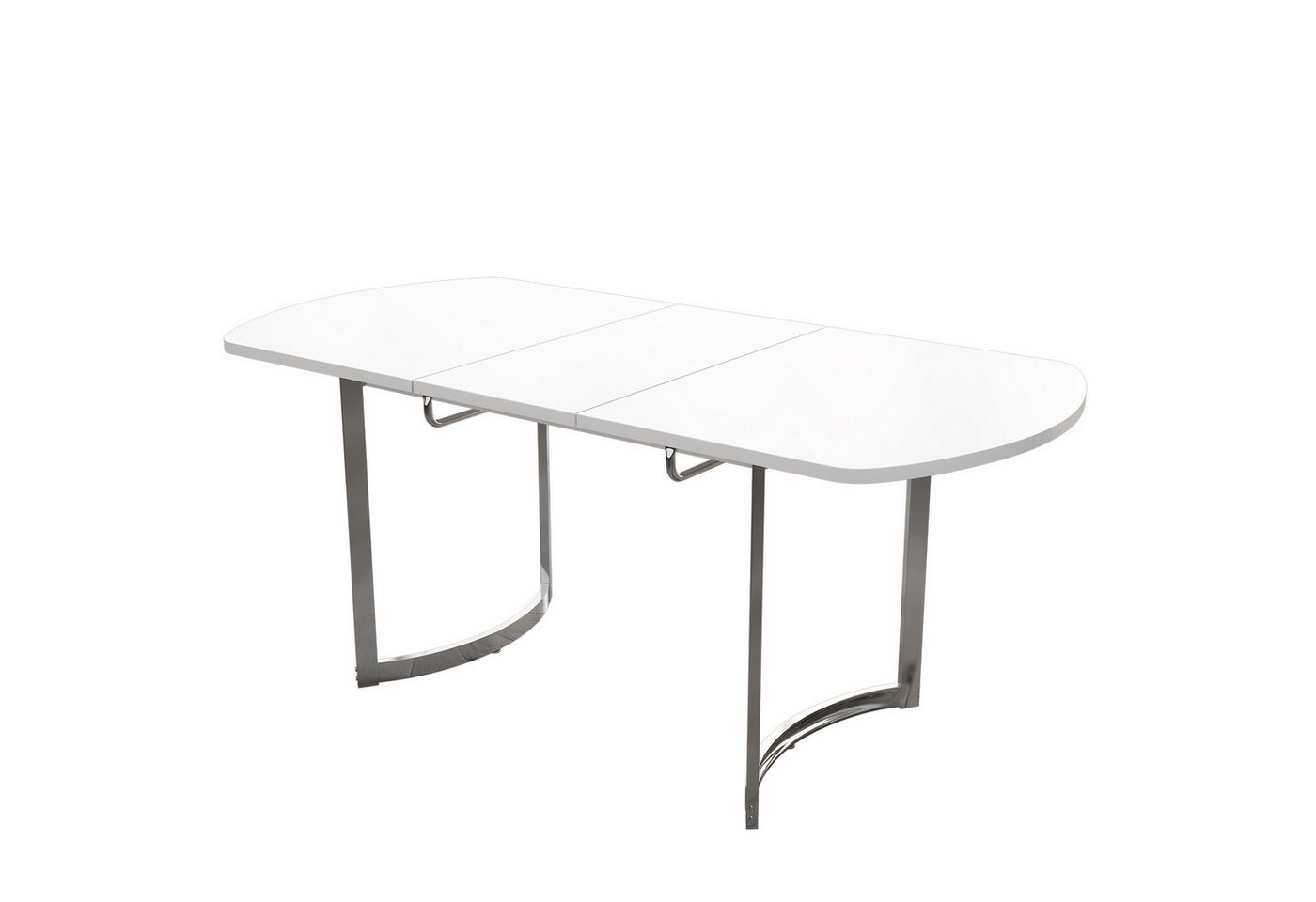 HAUSS SPOLE Esstisch Ausziehbarer Esstisch 140/180x80cm, Metallbeine, moderner Stil, weiß (Wohnzimmertisch,Schreibtisch, Küchentisch, 1-St., mit versilberte Metallbeine), Ausziehbarer Esstisch 140/180 x 80 cm von HAUSS SPOLE
