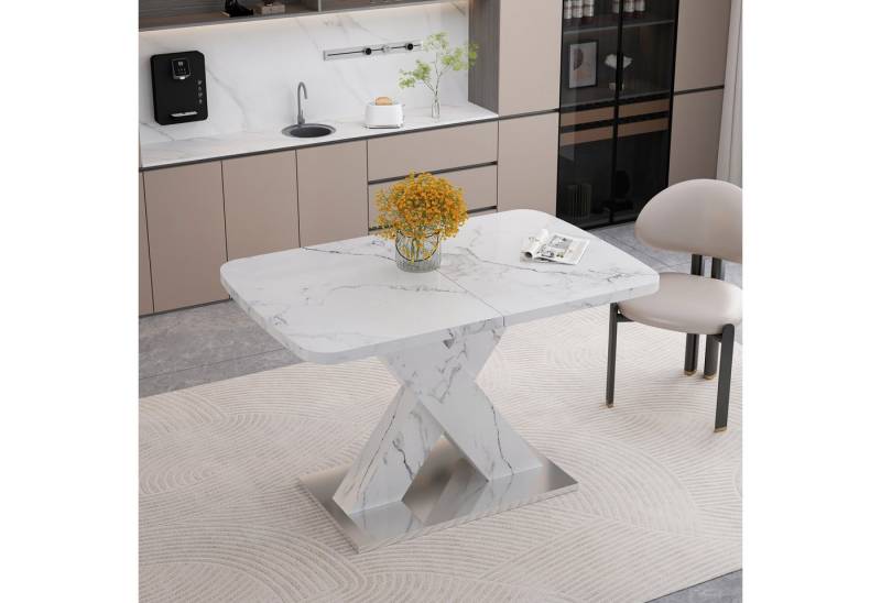 HAUSS SPOLE Esstisch ausziehbar Küchentisch Marmoroptik X-förmige 120CM-160CM HAUSS SPOLE Esstisch ausziehbar Küchentisch Marmoroptik X-förmige 120CM-160CM von HAUSS SPOLE
