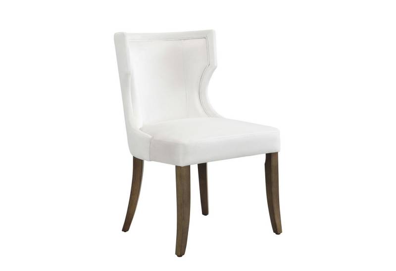 HAUSS SPOLE Esszimmerstuhl 2er-Set Küchenstuhl aus Samt, mit Beinen aus Massivholz, Beige (Polsterstuhl, Wohnzimmerstuhl, Küchenstuhl, 2 St), mit dickem Kissen, verstellbaren Beinen von HAUSS SPOLE