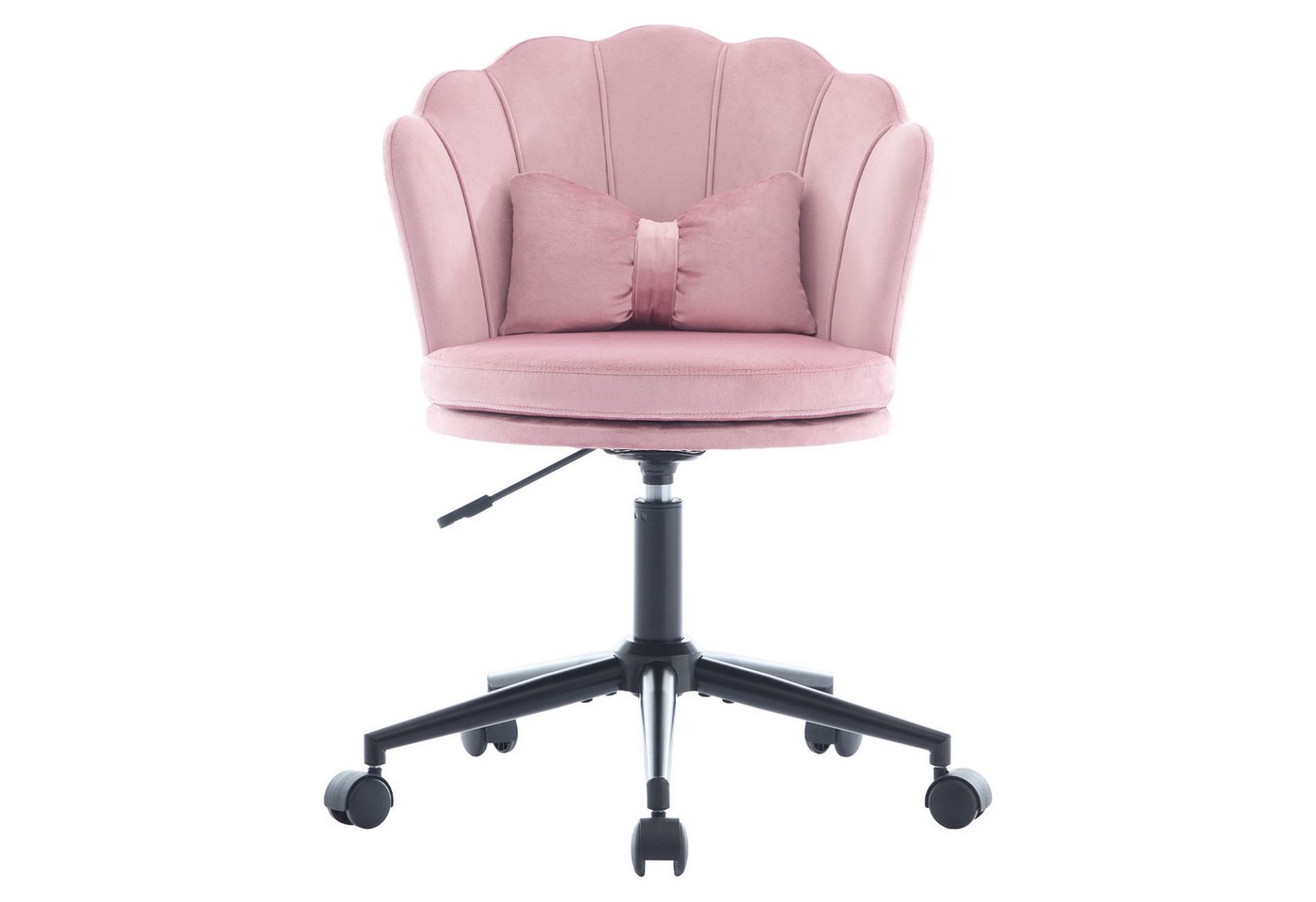 HAUSS SPOLE Esszimmerstuhl Drehstuhl Bürostuhl Ankleidestuhl Loungesessel,höhenverstellbar,Rosa (1 St) von HAUSS SPOLE