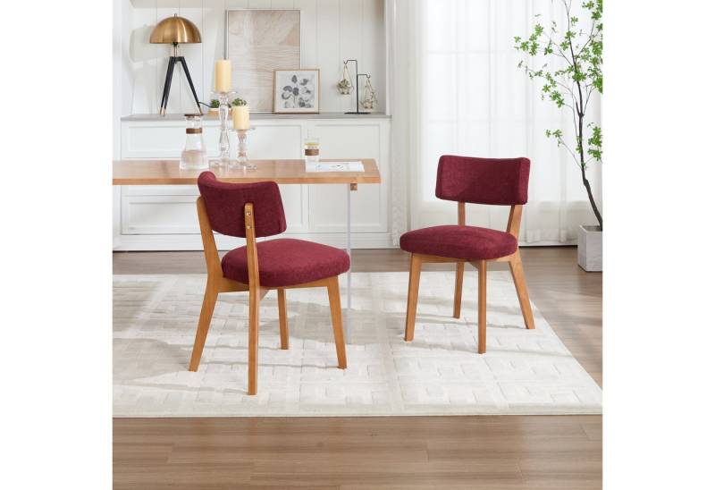 HAUSS SPOLE Esszimmerstuhl Moderne Mid-Century-Stil Küchenstuhl Relaxsessel,Massivholz Beine von HAUSS SPOLE
