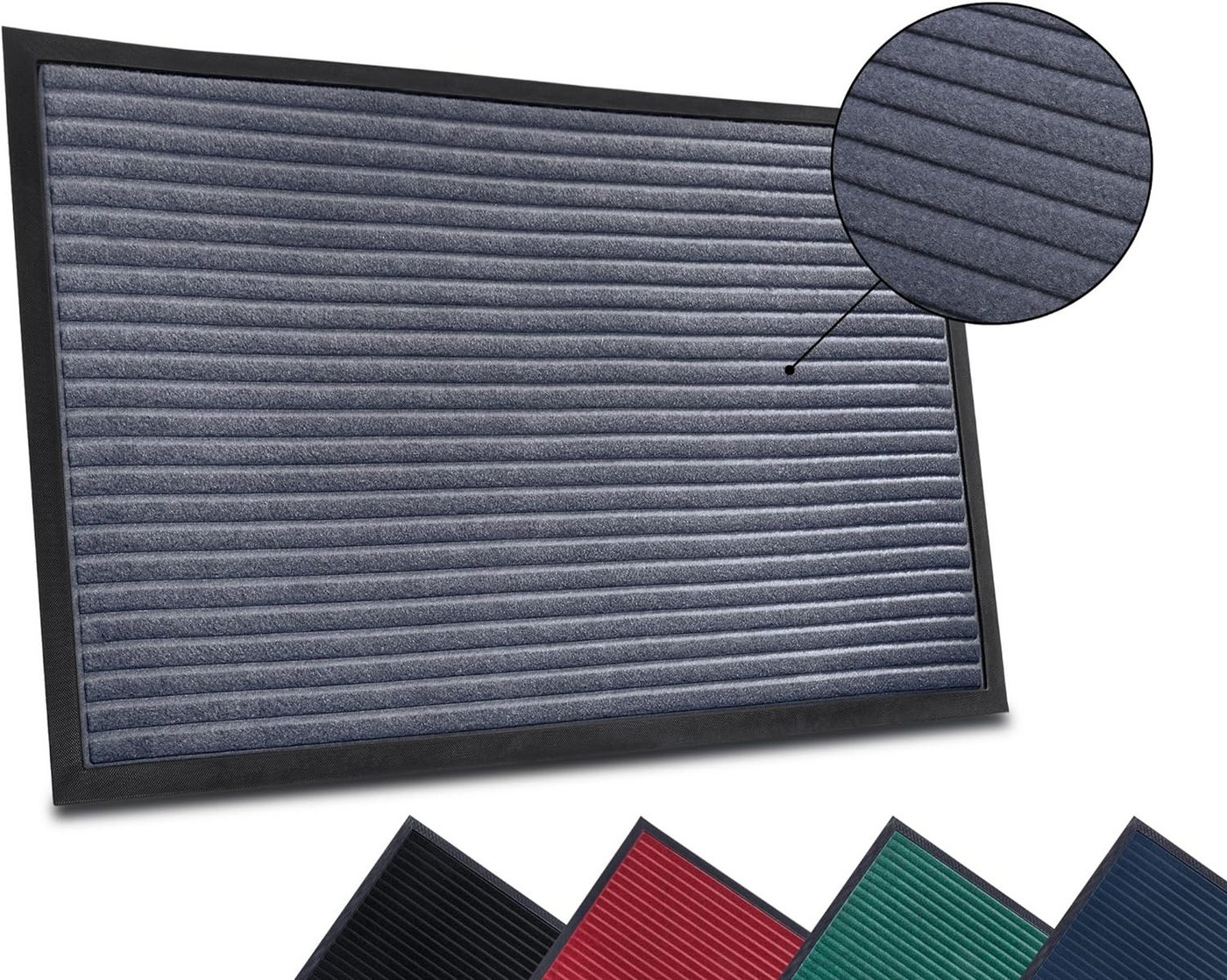 HAUSS SPOLE Fußmatte Fußmatte High Low Striped Mat, rutschfest von HAUSS SPOLE