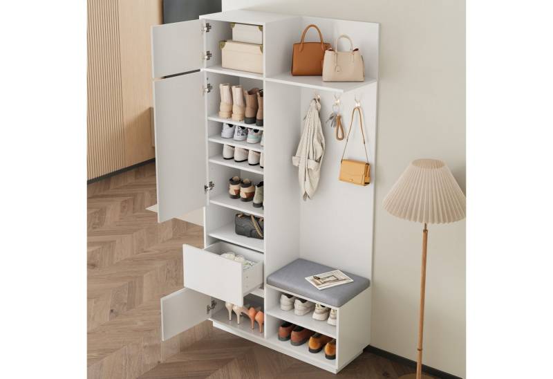 HAUSS SPOLE Garderoben-Set mit sitzbank Flurgarderobe Garderobenschrank mit Schuhschrank&Spiegel HAUSS SPOLE Garderoben-Set mit sitzbank Flurgarderobe Garderobenschrank mit Schuhschrank&Spiegel von HAUSS SPOLE