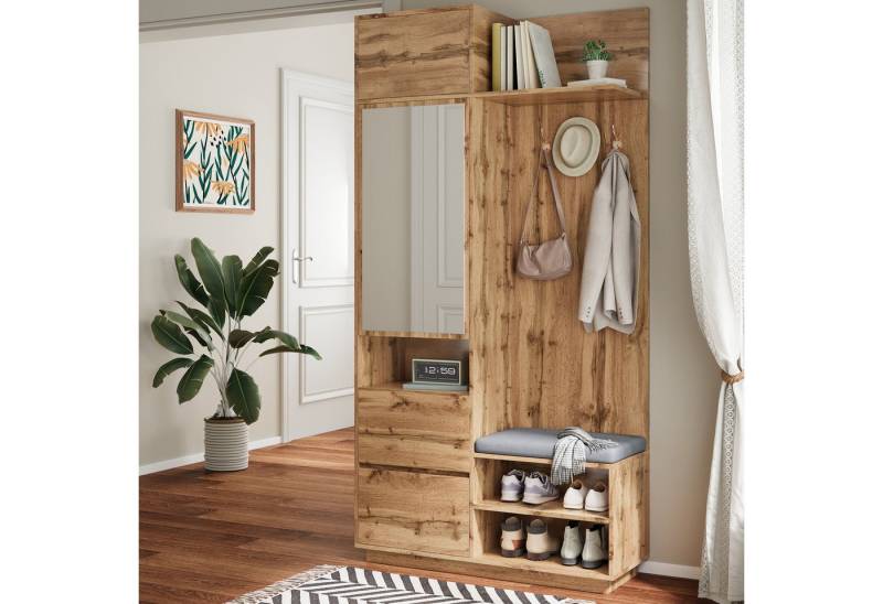 HAUSS SPOLE Garderoben-Set mit sitzbank Flurgarderobe Garderobenschrank mit Schuhschrank&Spiegel HAUSS SPOLE Garderoben-Set mit sitzbank Flurgarderobe Garderobenschrank mit Schuhschrank&Spiegel von HAUSS SPOLE