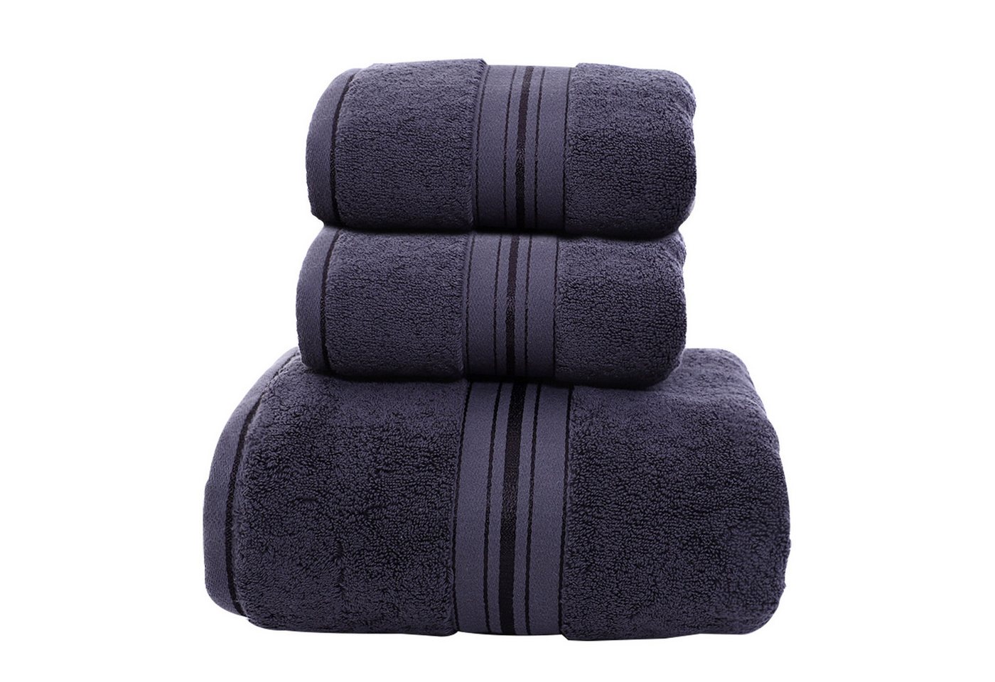 HAUSS SPOLE Handtuch Set 3-teiliges Set Handtuch Saunatuch Badetuch Sporthandtuch, (3-St), Dusch Bade Sauna Tücher Tuch Baumwolle Frottee Towel Weich von HAUSS SPOLE
