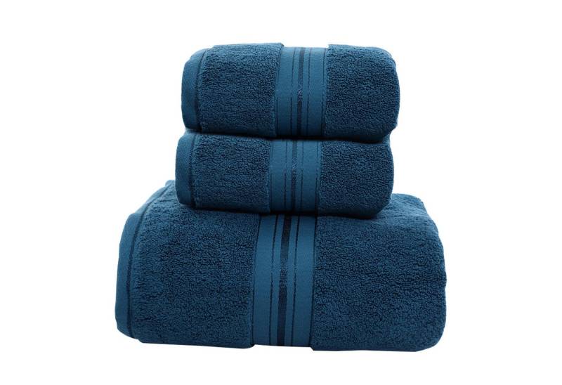 HAUSS SPOLE Handtuch Set 3-teiliges Set Handtuch Saunatuch Badetuch Sporthandtuch, (3-St), Dusch Bade Sauna Tücher Tuch Baumwolle Frottee Towel Weich von HAUSS SPOLE