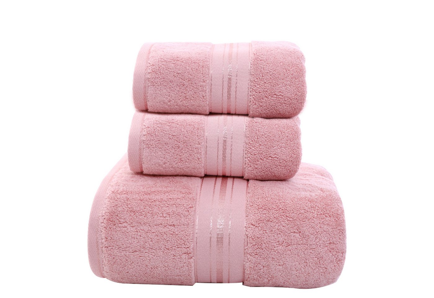 HAUSS SPOLE Handtuch Set 3-teiliges Set Handtuch Saunatuch Badetuch Sporthandtuch, (3-St), Dusch Bade Sauna Tücher Tuch Baumwolle Frottee Towel Weich von HAUSS SPOLE