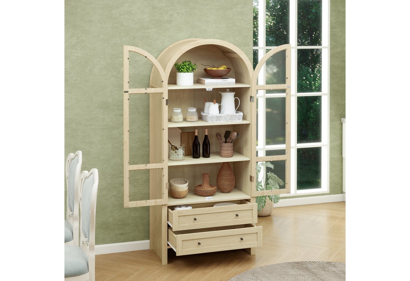 HAUSS SPOLE Highboard Vitrine Buffetschrank Beistellschrank mit transparenten Acrylglastüren HAUSS SPOLE Highboard Vitrine Buffetschrank Beistellschrank mit transparenten Acrylglastüren von HAUSS SPOLE