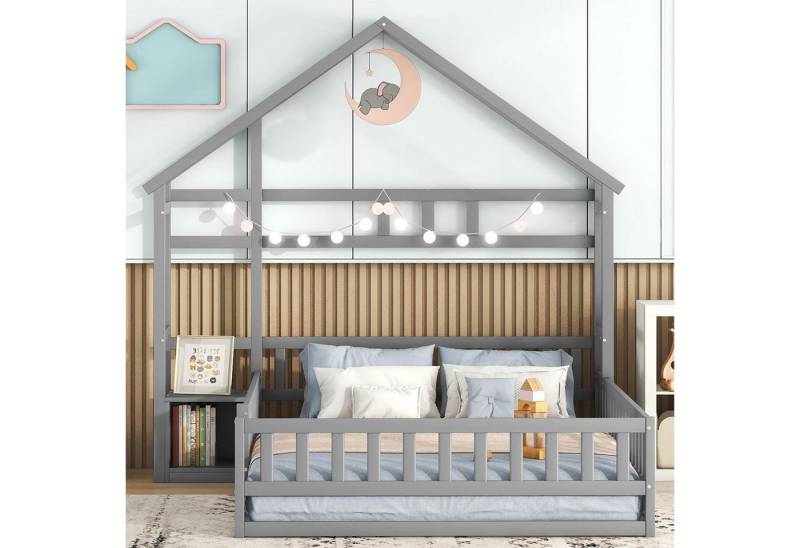 HAUSS SPOLE Kinderbett 140x200cm Hausbett Grau mit Stauraum + 90x200cm H3 Matratze Set HAUSS SPOLE Kinderbett 140x200cm Hausbett Grau mit Stauraum + 90x200cm H3 Matratze Set von HAUSS SPOLE