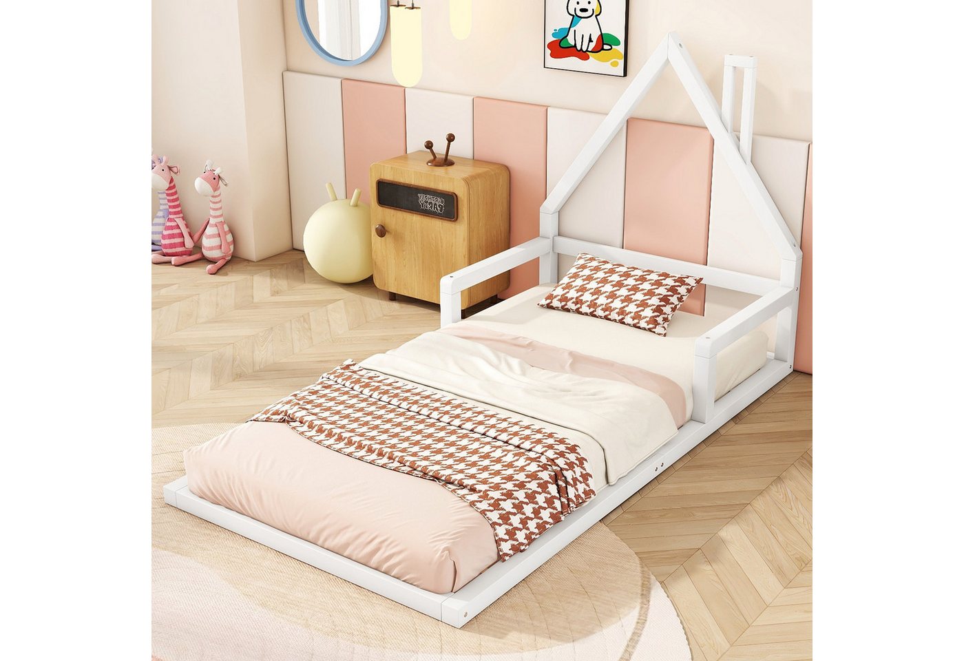 HAUSS SPOLE Kinderbett 90x200 mit Matratze, Flachbett, Hausform, Kiefer massiv, einfache Form HAUSS SPOLE Kinderbett 90x200 mit Matratze, Flachbett, Hausform, Kiefer massiv, einfache Form von HAUSS SPOLE