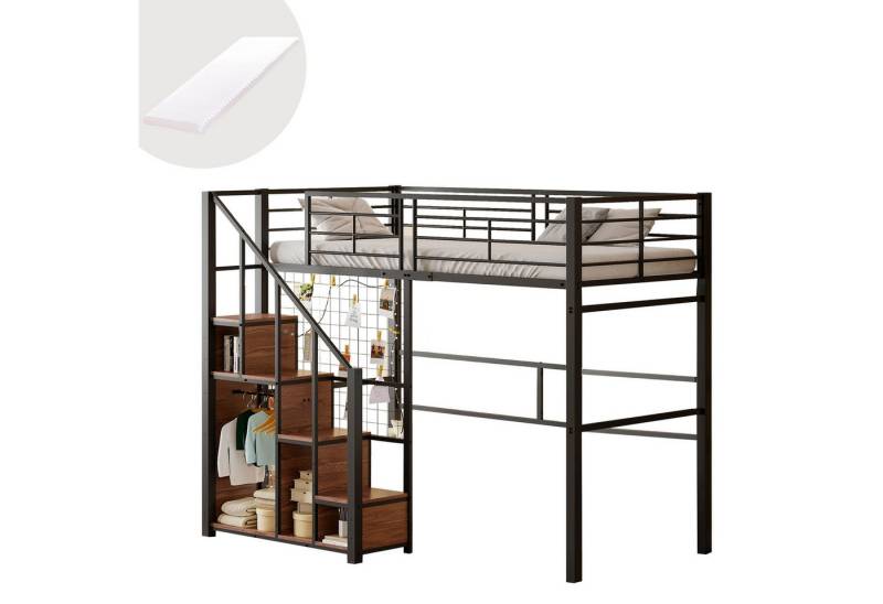 HAUSS SPOLE Kinderbett 90x200 mit Sicherheitsleiter und Ablagefläche, Schwarz mit Matratze HAUSS SPOLE Kinderbett 90x200 mit Sicherheitsleiter und Ablagefläche, Schwarz mit Matratze von HAUSS SPOLE