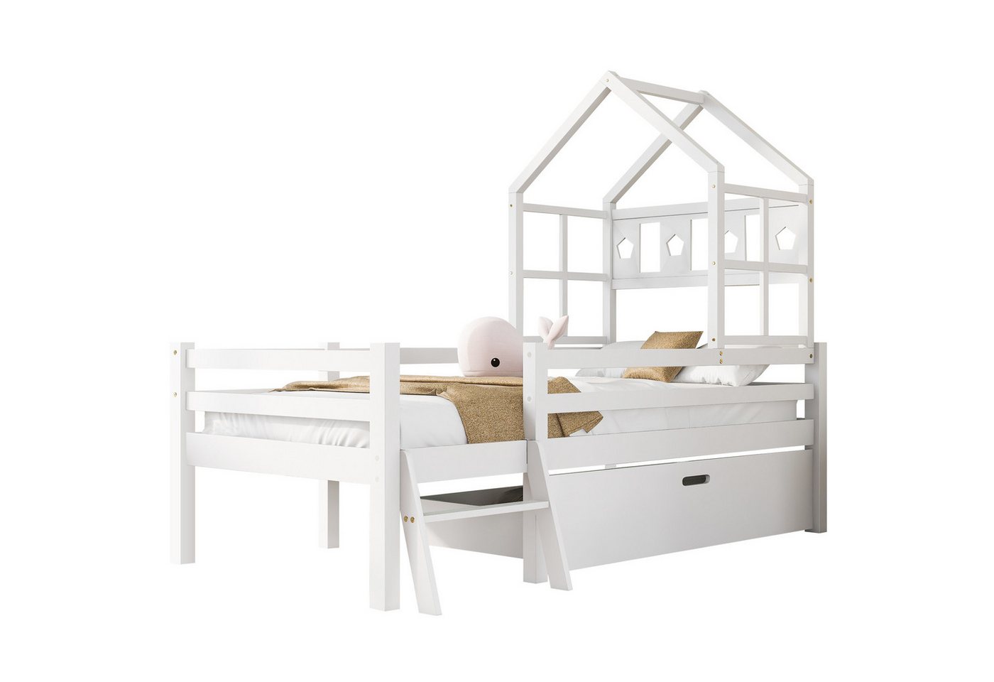 HAUSS SPOLE Kinderbett Holzbett Hausbett Kinderbett Einzelbett Einzelbett, aus Massivholz Kiefernholz HAUSS SPOLE Kinderbett Holzbett Hausbett Kinderbett Einzelbett Einzelbett, aus Massivholz Kiefernholz von HAUSS SPOLE