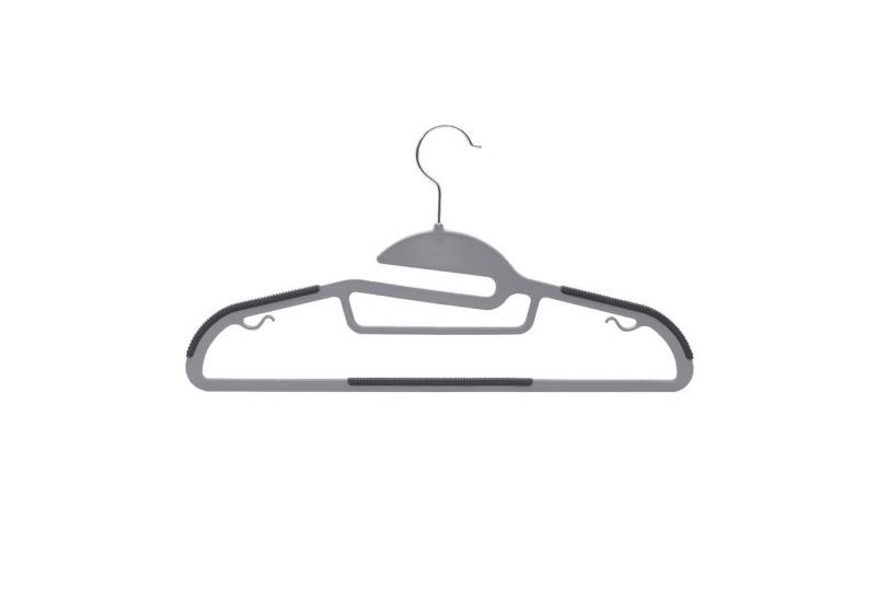HAUSS SPOLE Kleiderbügel Rutschfeste Kleiderbügel aus Kunststoff, 20 Stück, (Set), mit U-förmiger Öffnung, mit Krawattenhalter und 360° drehbarer Haken von HAUSS SPOLE