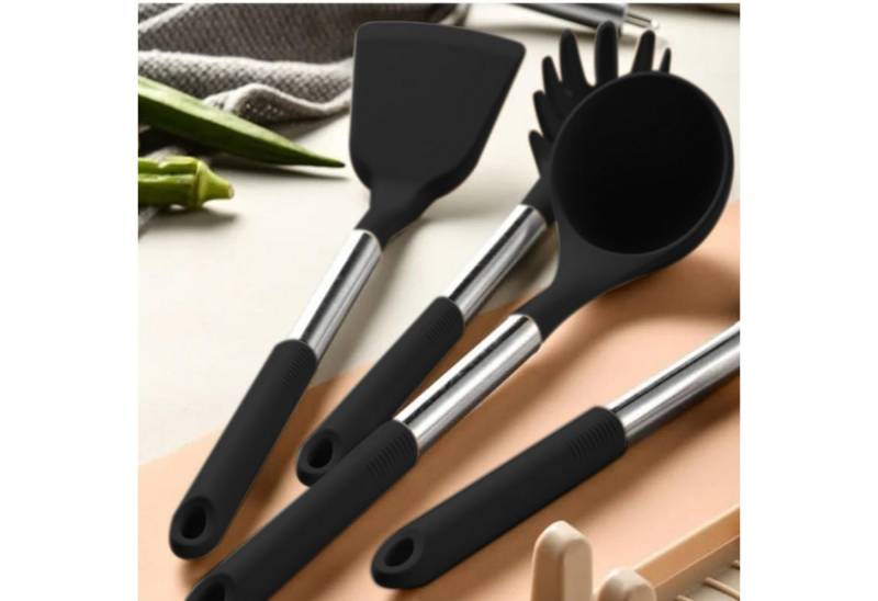 HAUSS SPOLE Kochbesteck-Set 12er Kochbesteck-set Silikon Küchenutensilien Küchenhelfer-set (Kochset Antihaft Hitzebeständig mit Utensilienhalter und Aufhängeloch, 12-tlg., Silikon, Kochbesteck, Kochutensilien), Spülmaschinengeeignet für Kochen Braten Schöpfen Mischen und Backen HAUSS SPOLE Kochbesteck-Set 12er Kochbesteck-set Silikon Küchenutensilien Küchenhelfer-set (Kochset Antihaft Hitzebeständig mit Utensilienhalter und Aufhängeloch, 12-tlg., Silikon, Kochbesteck, Kochutensilien), Spülmaschinengeeignet für Kochen Braten Schöpfen Mischen und Backen von HAUSS SPOLE