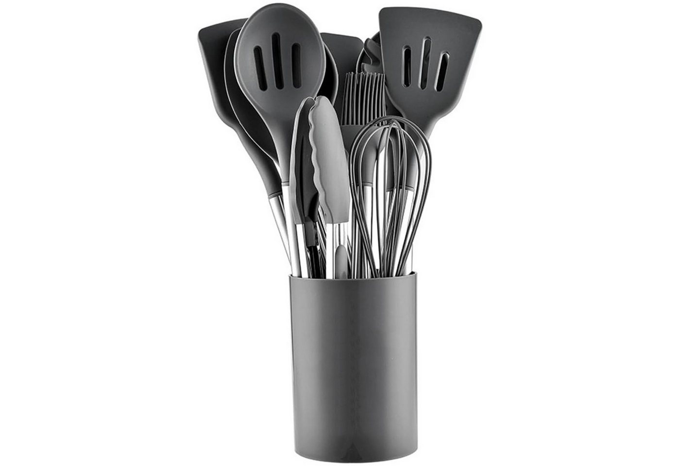 HAUSS SPOLE Kochbesteck-Set 12er Kochbesteck-set Silikon Küchenutensilien Küchenhelfer-set (Kochset Antihaft Hitzebeständig mit Utensilienhalter und Aufhängeloch, 12-tlg., Silikon, Kochbesteck, Kochutensilien), Spülmaschinengeeignet für Kochen Braten Schöpfen Mischen und Backen HAUSS SPOLE Kochbesteck-Set 12er Kochbesteck-set Silikon Küchenutensilien Küchenhelfer-set (Kochset Antihaft Hitzebeständig mit Utensilienhalter und Aufhängeloch, 12-tlg., Silikon, Kochbesteck, Kochutensilien), Spülmaschinengeeignet für Kochen Braten Schöpfen Mischen und Backen von HAUSS SPOLE