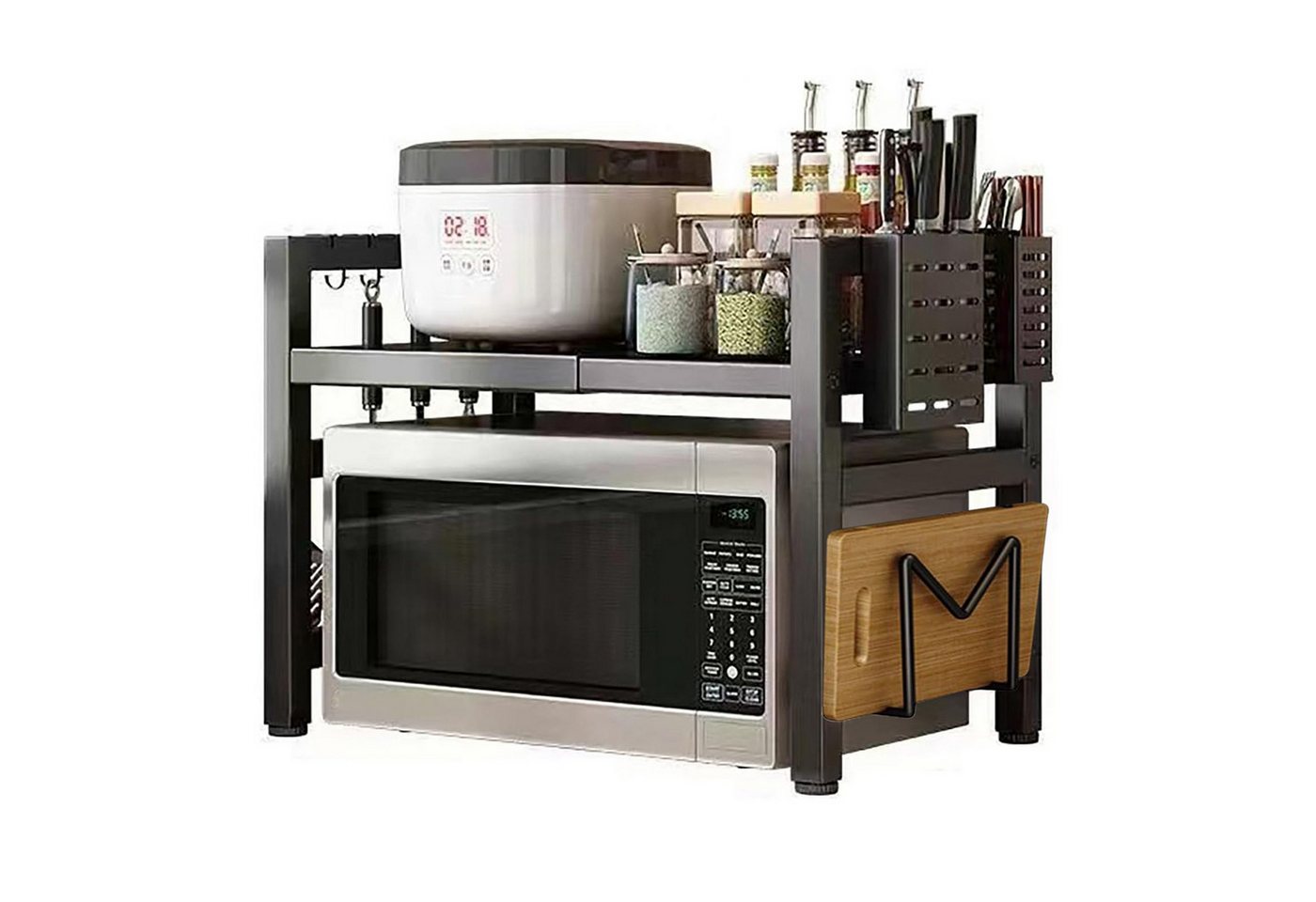 HAUSS SPOLE Küchenregal Erweiterbares Küchenregal Mikrowellenständer Abstellregal Organizer HAUSS SPOLE Küchenregal Erweiterbares Küchenregal Mikrowellenständer Abstellregal Organizer von HAUSS SPOLE