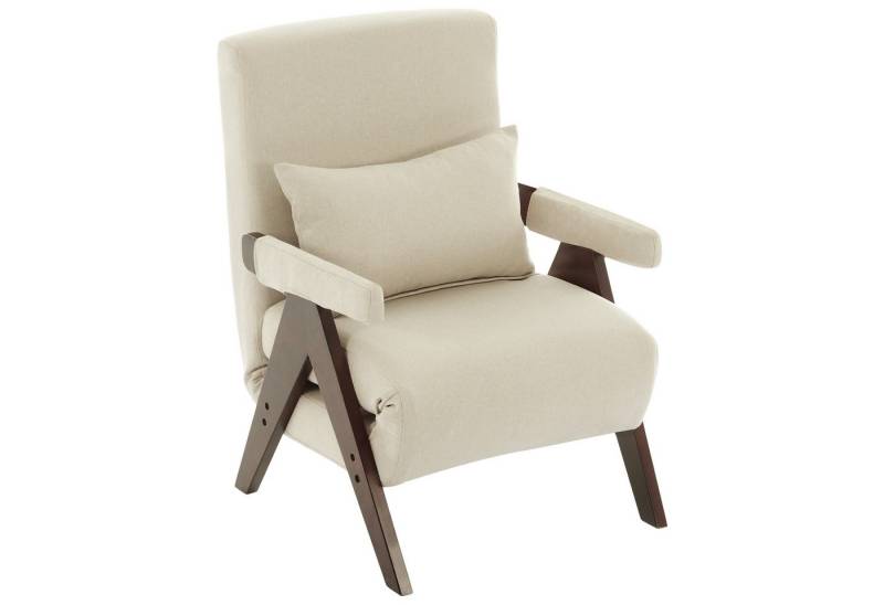 HAUSS SPOLE Loungesessel Fernsehsessel mit liegefunktion,Ohrensessel Umbausessel Wohnzimmer (Polstersitz, Loungesessel, Einzelbett, 1-St., mit Halbfixiertes Kissen), Hochelastischer Schwamm von HAUSS SPOLE