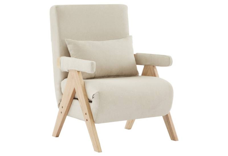 HAUSS SPOLE Loungesessel Fernsehsessel mit liegefunktion,Ohrensessel Umbausessel Wohnzimmer (Polstersitz, Loungesessel, Einzelbett, 1-St., mit Halbfixiertes Kissen), Hochelastischer Schwamm von HAUSS SPOLE