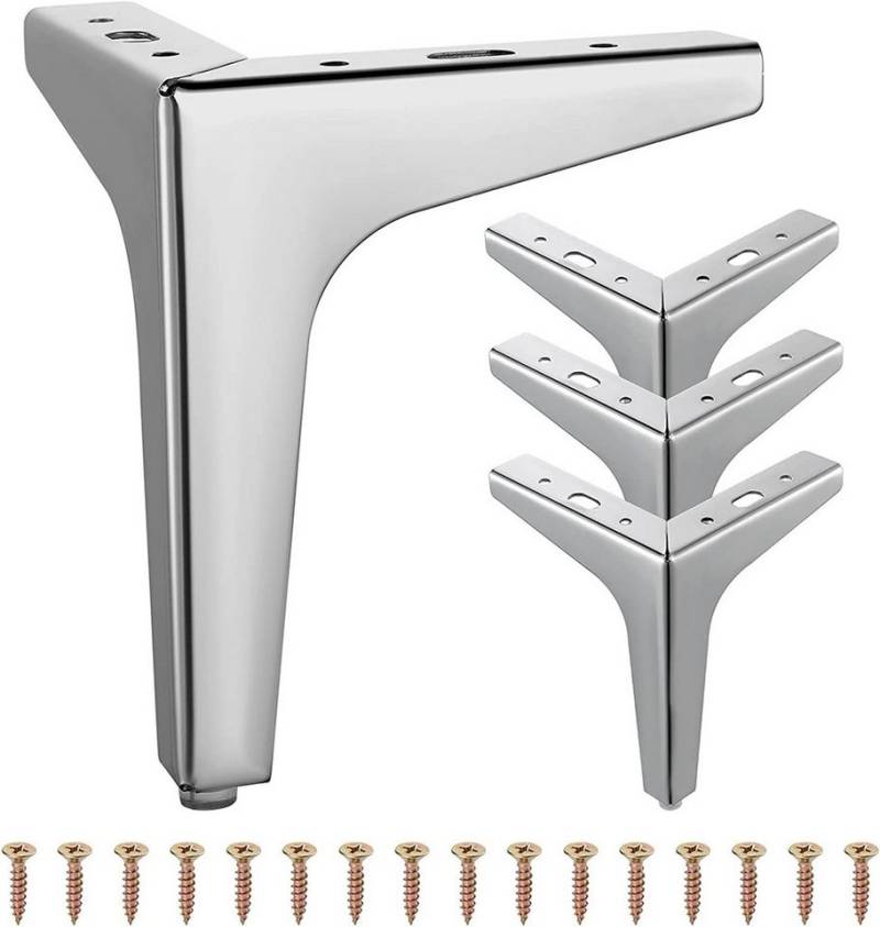 HAUSS SPOLE Möbelfuß Metall-Dreieck-Möbelfüße Möbelbeine, Moderne Sofa-Beine Füße, (Dreieck Höhe 10cm Tischbeine Möbel Füße Fuß, 4-St., Dreieck Belastbar Bis 800 KG Mit Schrauben, 4-St), DIY Ersatz Schrank Sofa Couch Stuhl TV-Schränke Schubladen Nachttisch von HAUSS SPOLE