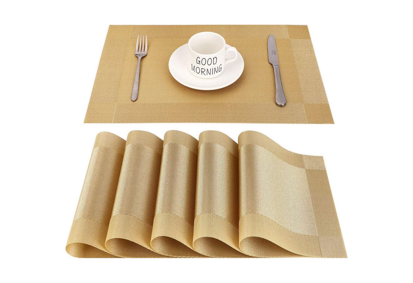 HAUSS SPOLE Platzset 6-Platzset PVC Platzdecken, Platzmatte, Tischmatten, Schmutzabweisend HAUSS SPOLE Platzset 6-Platzset PVC Platzdecken, Platzmatte, Tischmatten, Schmutzabweisend von HAUSS SPOLE