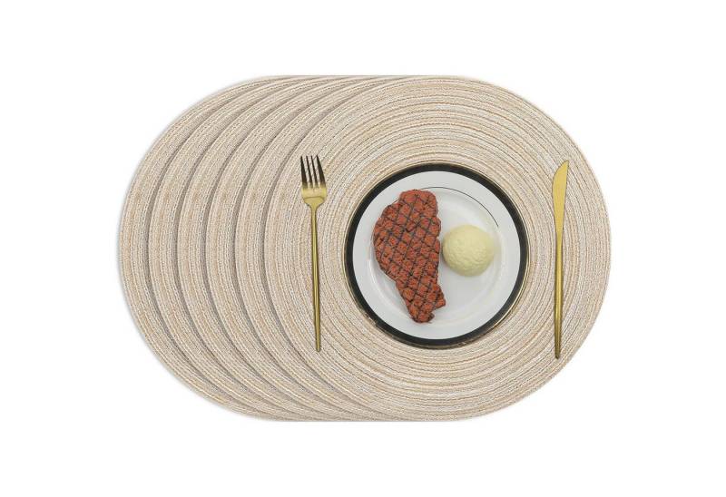 HAUSS SPOLE Platzset 6-Platzset PVC Platzdecken, Platzmatte, Tischmatten, Schmutzabweisend von HAUSS SPOLE