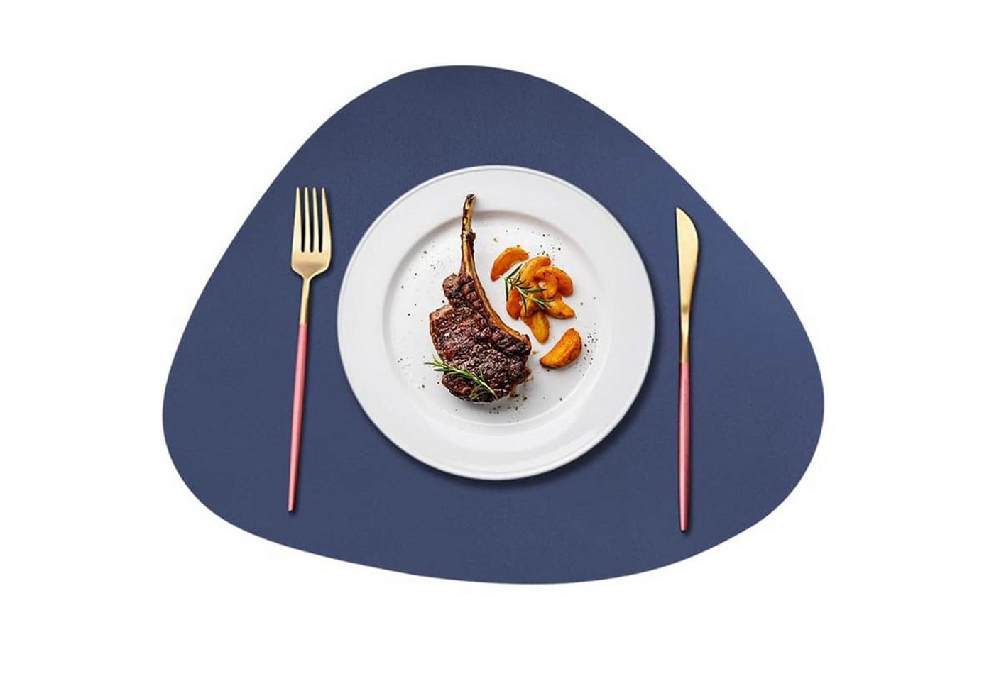 HAUSS SPOLE Platzset Platzset, Leder Platzdecken, Platzmatte, Tischmatten, Schmutzabweisend, (Rutschfest Abwaschbar Hitzebeständig Schmutzabweisend, Doppelseitigen Tischuntersetzer Untersetzer), 4x Tischsets 4x Untersetzer Hause Küche Speisetisch Restaurant Hotel von HAUSS SPOLE