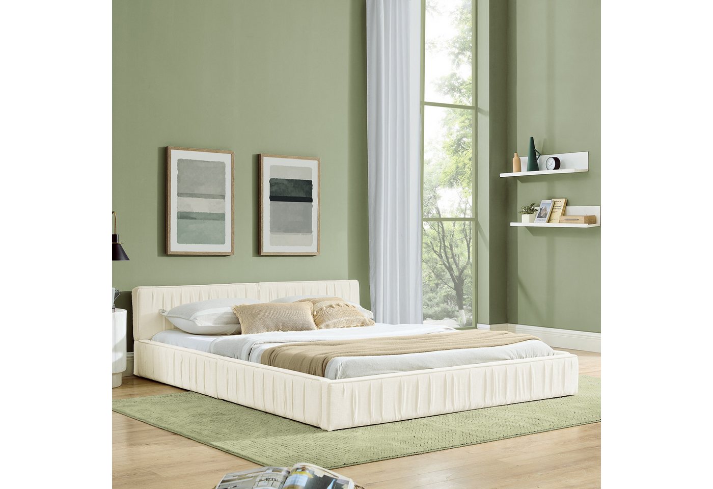 HAUSS SPOLE Polsterbett 140×200 Jugendbett Kinderbett ohne Matratze Stabiler Eisenrahmen von HAUSS SPOLE