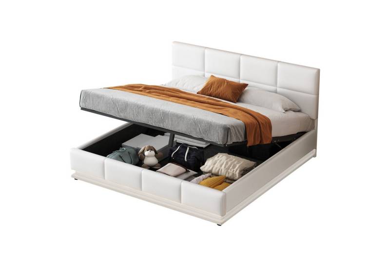 HAUSS SPOLE Polsterbett 160 x 200 cm mit LED Doppelbett mit hydraulischem Stauraum von HAUSS SPOLE