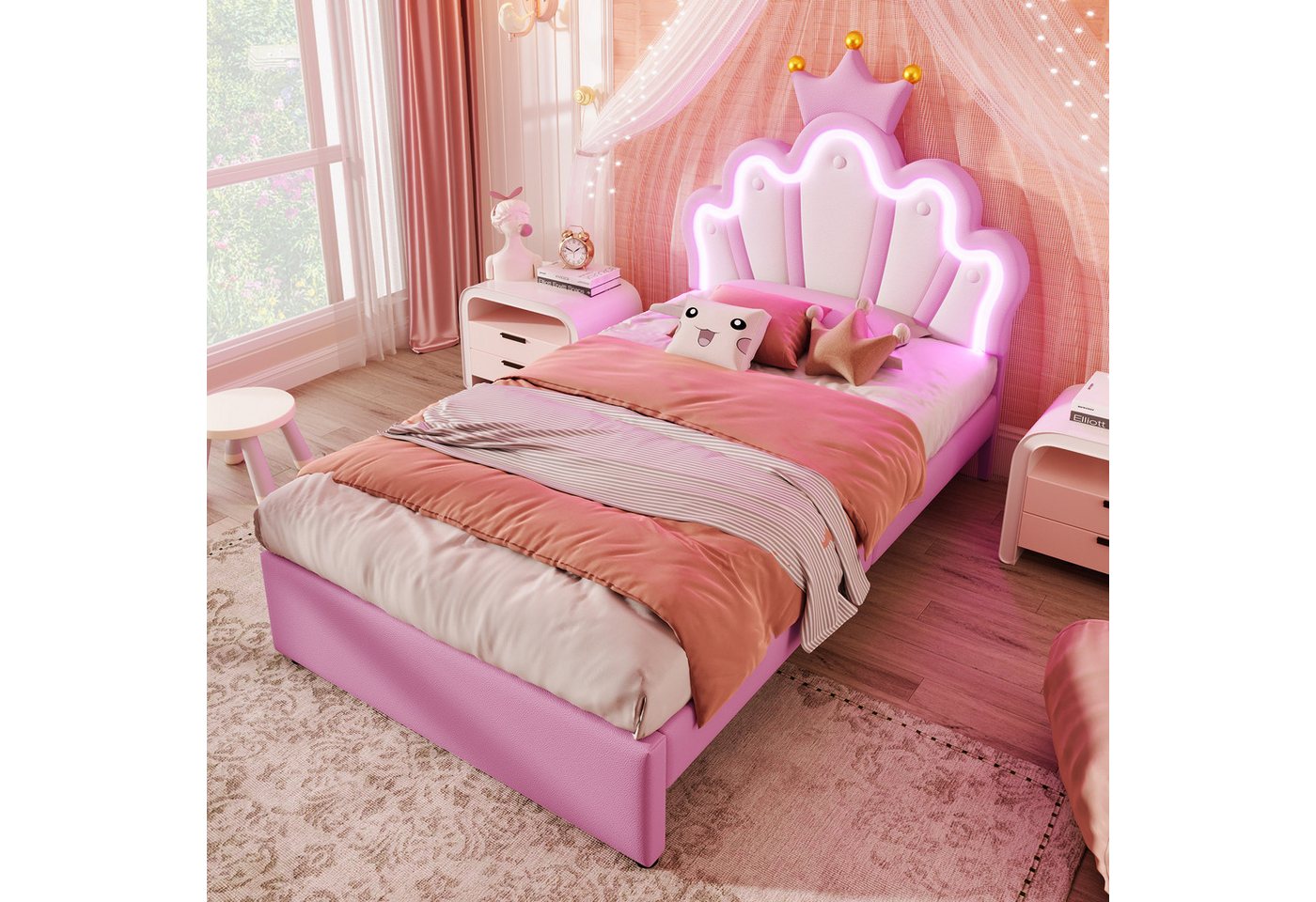 HAUSS SPOLE Polsterbett 90x200cm mit Matratze Kinderbett mit 2 Schubladen HAUSS SPOLE Polsterbett 90x200cm mit Matratze Kinderbett mit 2 Schubladen von HAUSS SPOLE