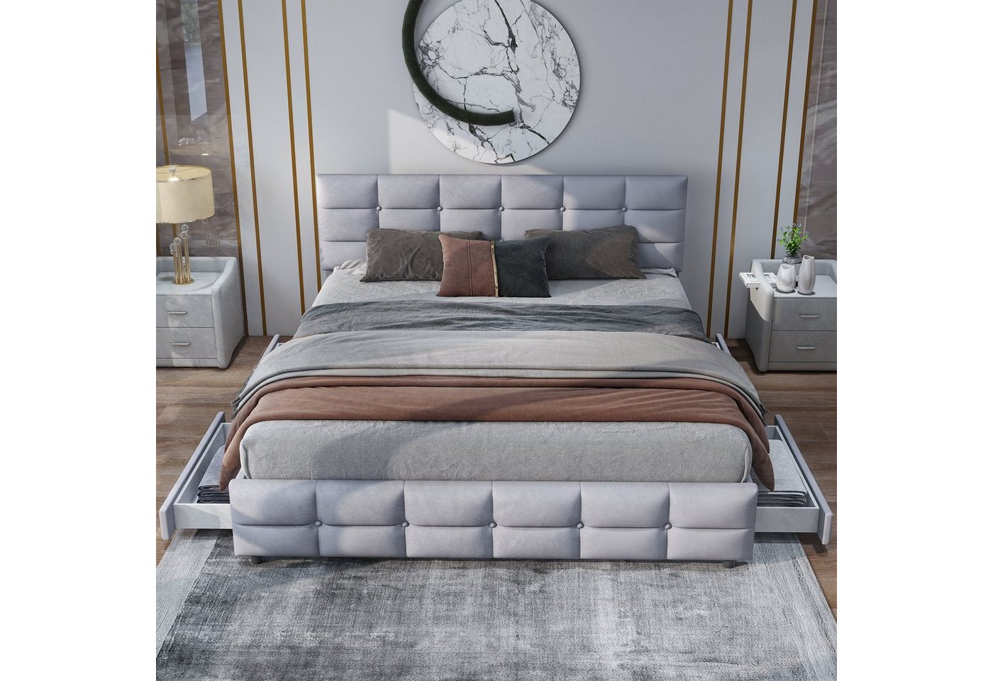 HAUSS SPOLE Polsterbett Polsterbett Doppelbett Funktionsbett Bettrahmen mit Schubladen HAUSS SPOLE Polsterbett Polsterbett Doppelbett Funktionsbett Bettrahmen mit Schubladen von HAUSS SPOLE