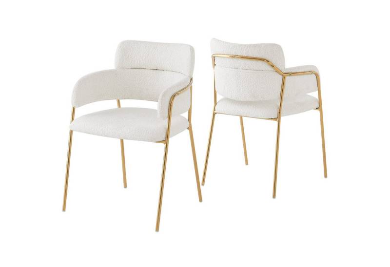 HAUSS SPOLE Polsterstuhl 2er Ergonomischer Esszimmerstuhl mit goldenen Beinen für wohnzimmer (Polsterstuhl, Wohnzimmerstuhl, Küchenstuhl, 2 St), Ergonomischer Stuhl von HAUSS SPOLE