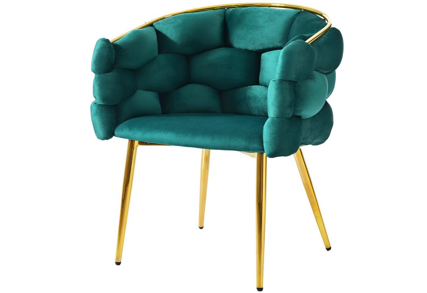 HAUSS SPOLE Polsterstuhl Esszimmerstuhl 1 St Küchenstuhl Wohnzimmerstuhl Polsterstuhl (1 St), Stühle mit Metallbeinen, Grün Stühle, Bubble Stühle von HAUSS SPOLE