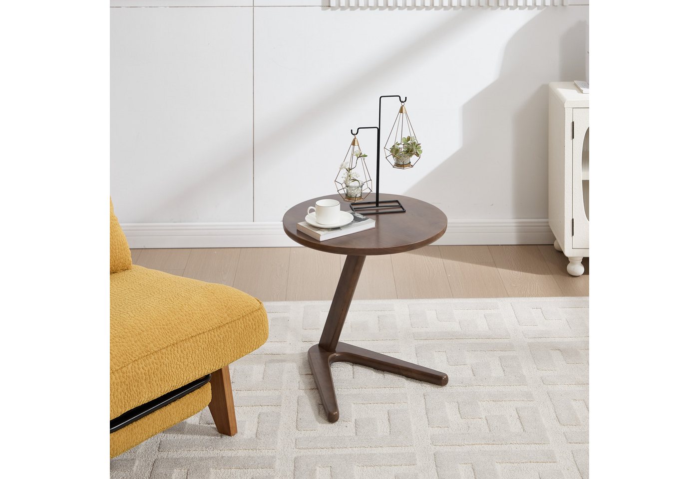 HAUSS SPOLE Relaxsessel Moderner Sofatisch runder Holztisch Wohnzimmerbeistelltisch von HAUSS SPOLE