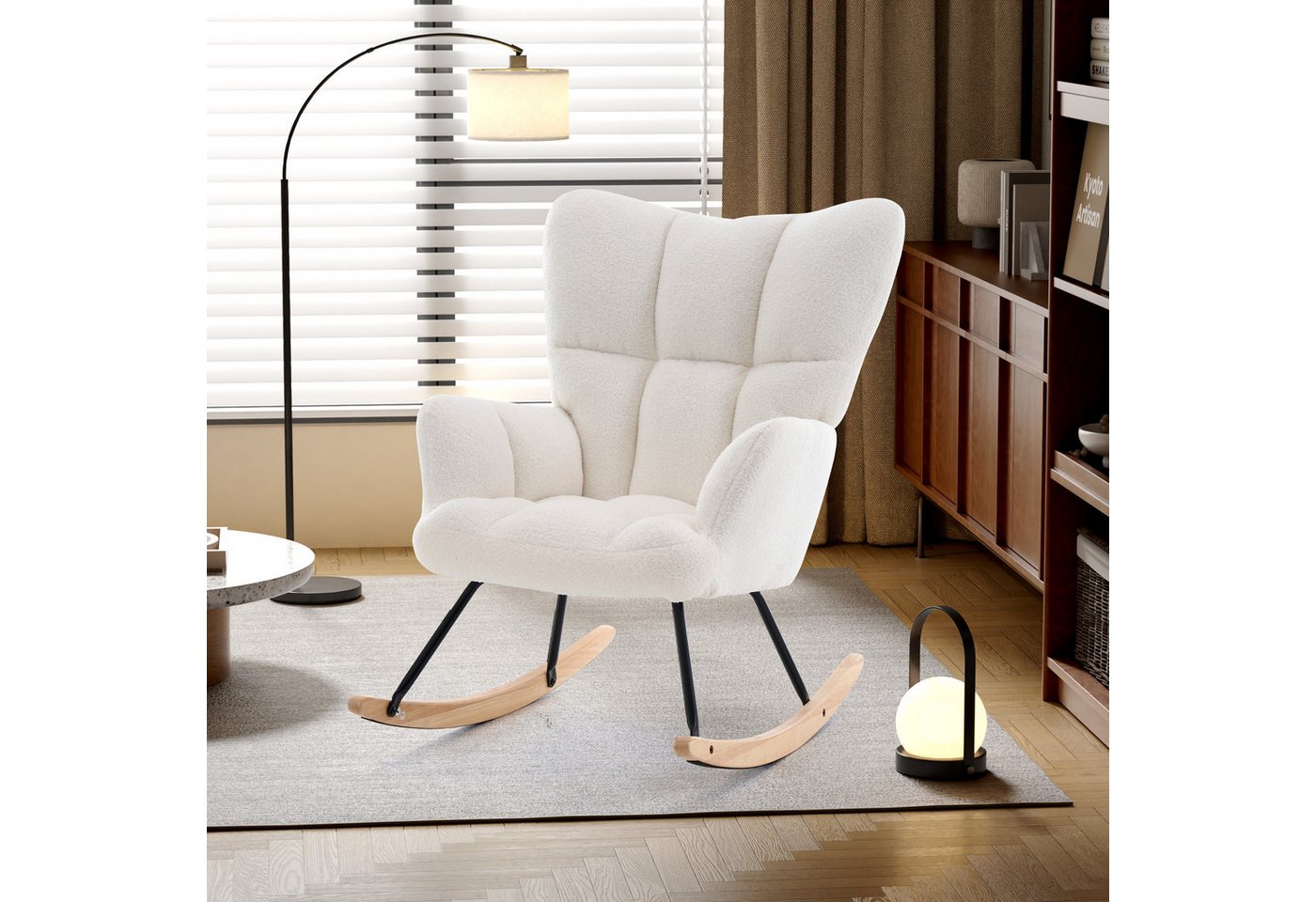 HAUSS SPOLE Schaukelstuhl Relaxsessel Schaukelsessel mit Bodenschutz Wohnzimmersessel,weiß HAUSS SPOLE Schaukelstuhl Relaxsessel Schaukelsessel mit Bodenschutz Wohnzimmersessel,weiß von HAUSS SPOLE