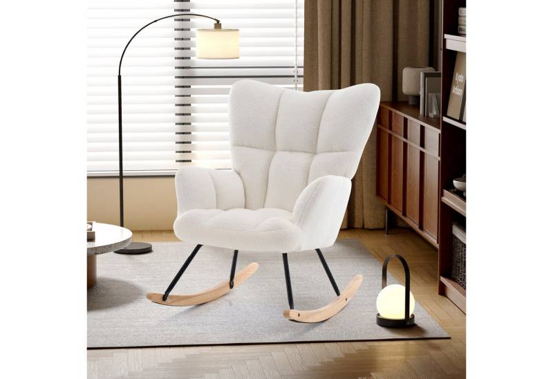 HAUSS SPOLE Schaukelstuhl Relaxsessel Schaukelsessel mit Bodenschutz Wohnzimmersessel,weiß HAUSS SPOLE Schaukelstuhl Relaxsessel Schaukelsessel mit Bodenschutz Wohnzimmersessel,weiß von HAUSS SPOLE