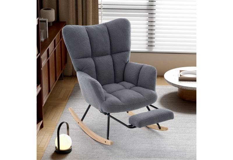 HAUSS SPOLE Schaukelstuhl Relaxsessel Schaukelsessel mit Fußstütze und Bodenschutz,grau HAUSS SPOLE Schaukelstuhl Relaxsessel Schaukelsessel mit Fußstütze und Bodenschutz,grau von HAUSS SPOLE