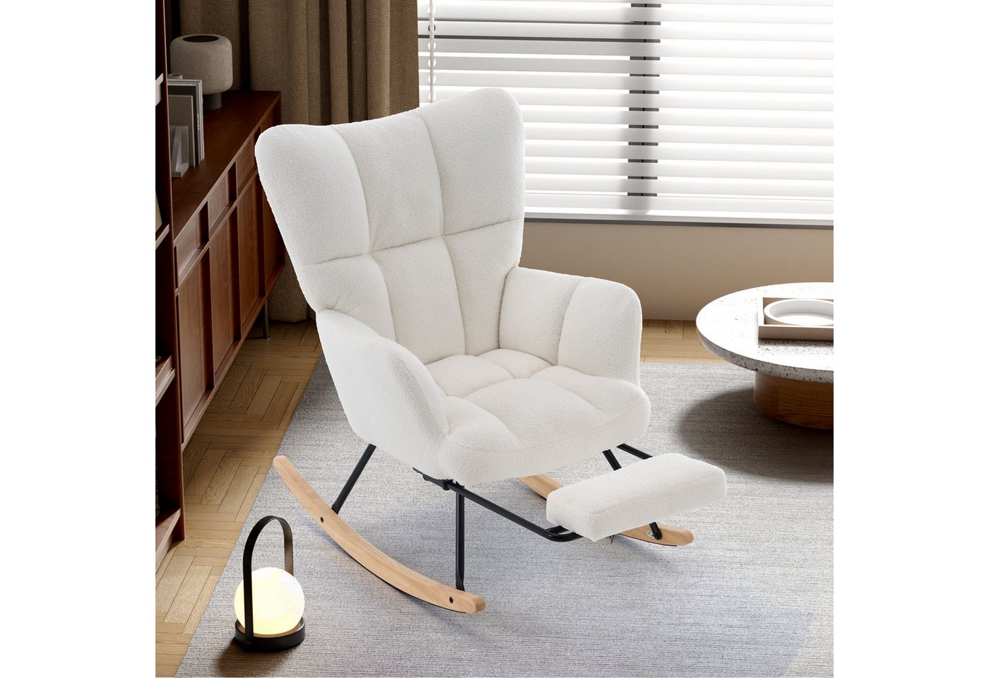 HAUSS SPOLE Schaukelstuhl Relaxsessel Schaukelsessel mit Fußstütze und Bodenschutz,weiß HAUSS SPOLE Schaukelstuhl Relaxsessel Schaukelsessel mit Fußstütze und Bodenschutz,weiß von HAUSS SPOLE