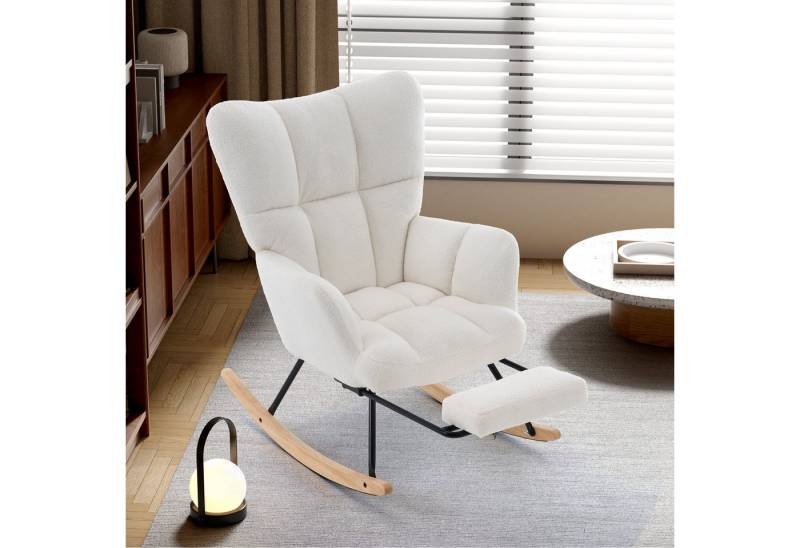 HAUSS SPOLE Schaukelstuhl Relaxsessel Schaukelsessel mit Fußstütze und Bodenschutz,weiß HAUSS SPOLE Schaukelstuhl Relaxsessel Schaukelsessel mit Fußstütze und Bodenschutz,weiß von HAUSS SPOLE