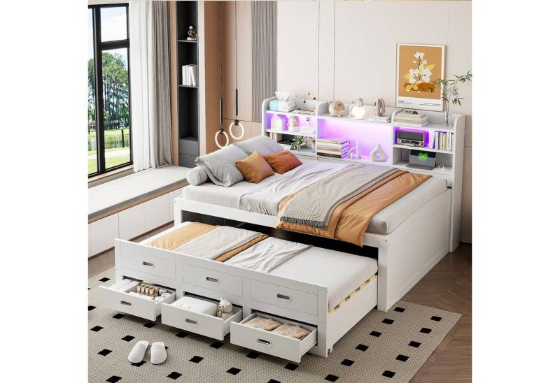 HAUSS SPOLE Schlafsofa 140x200cm mit matratze und schubladen Tagesbett ausziehbar mit Led HAUSS SPOLE Schlafsofa 140x200cm mit matratze und schubladen Tagesbett ausziehbar mit Led von HAUSS SPOLE