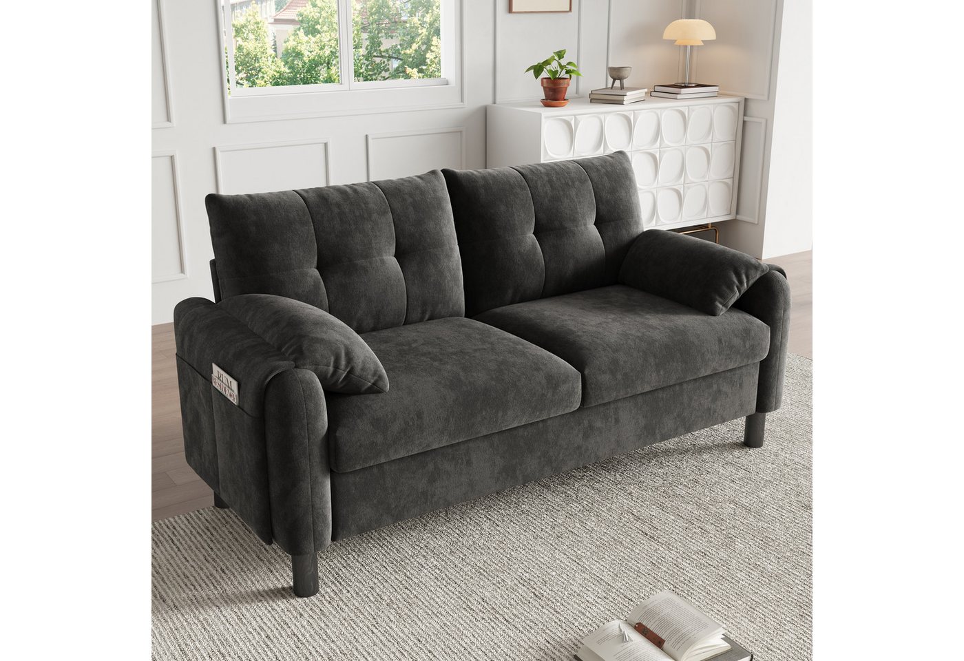 HAUSS SPOLE Schlafsofa 2-Sitzer Sofa Chenille-Wohnzimmersofa für Wohnzimmer, Schlafzimmer HAUSS SPOLE Schlafsofa 2-Sitzer Sofa Chenille-Wohnzimmersofa für Wohnzimmer, Schlafzimmer von HAUSS SPOLE