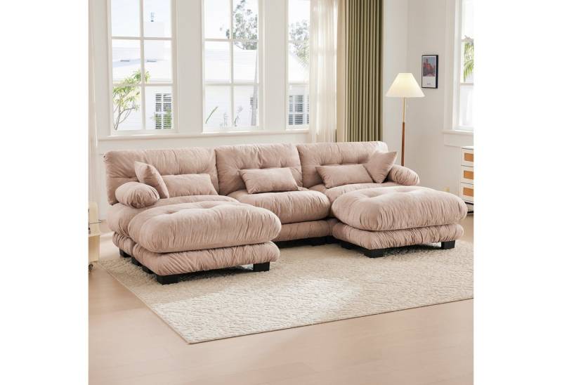 HAUSS SPOLE Schlafsofa 5-Sitzer-Ecksofa Modulares Sofa Polstermöbel mit dicke Polsterung von HAUSS SPOLE