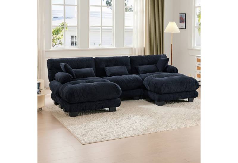 HAUSS SPOLE Schlafsofa 5-Sitzer-Ecksofa Modulares Sofa Polstermöbel mit dicke Polsterung von HAUSS SPOLE