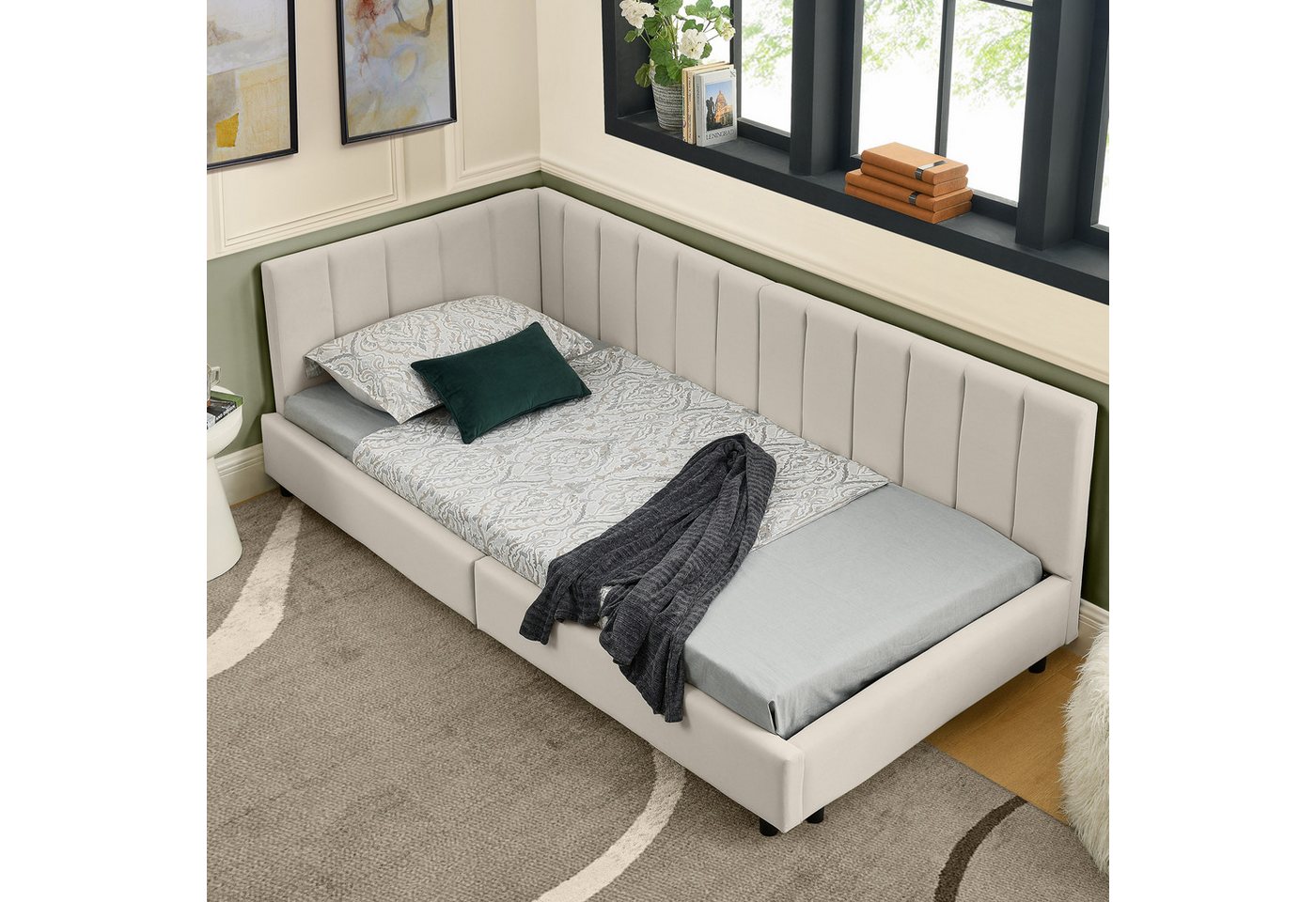 HAUSS SPOLE Schlafsofa 90×200 Polsterbett ohne Matratze Jugendbett mit hoher Rückenlehne HAUSS SPOLE Schlafsofa 90×200 Polsterbett ohne Matratze Jugendbett mit hoher Rückenlehne von HAUSS SPOLE