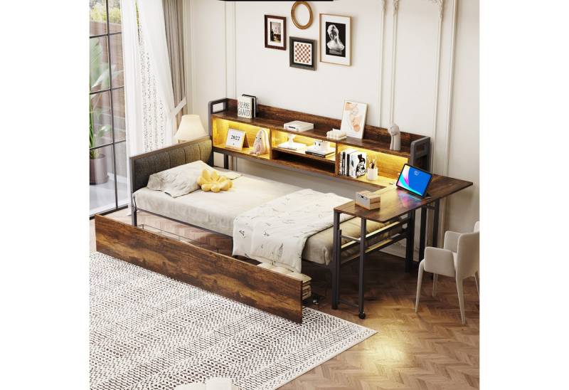 HAUSS SPOLE Schlafsofa 90x200 mit matratze,LED&Steckdose,Tagesbett Daybett mit Schreibtisch HAUSS SPOLE Schlafsofa 90x200 mit matratze,LED&Steckdose,Tagesbett Daybett mit Schreibtisch von HAUSS SPOLE