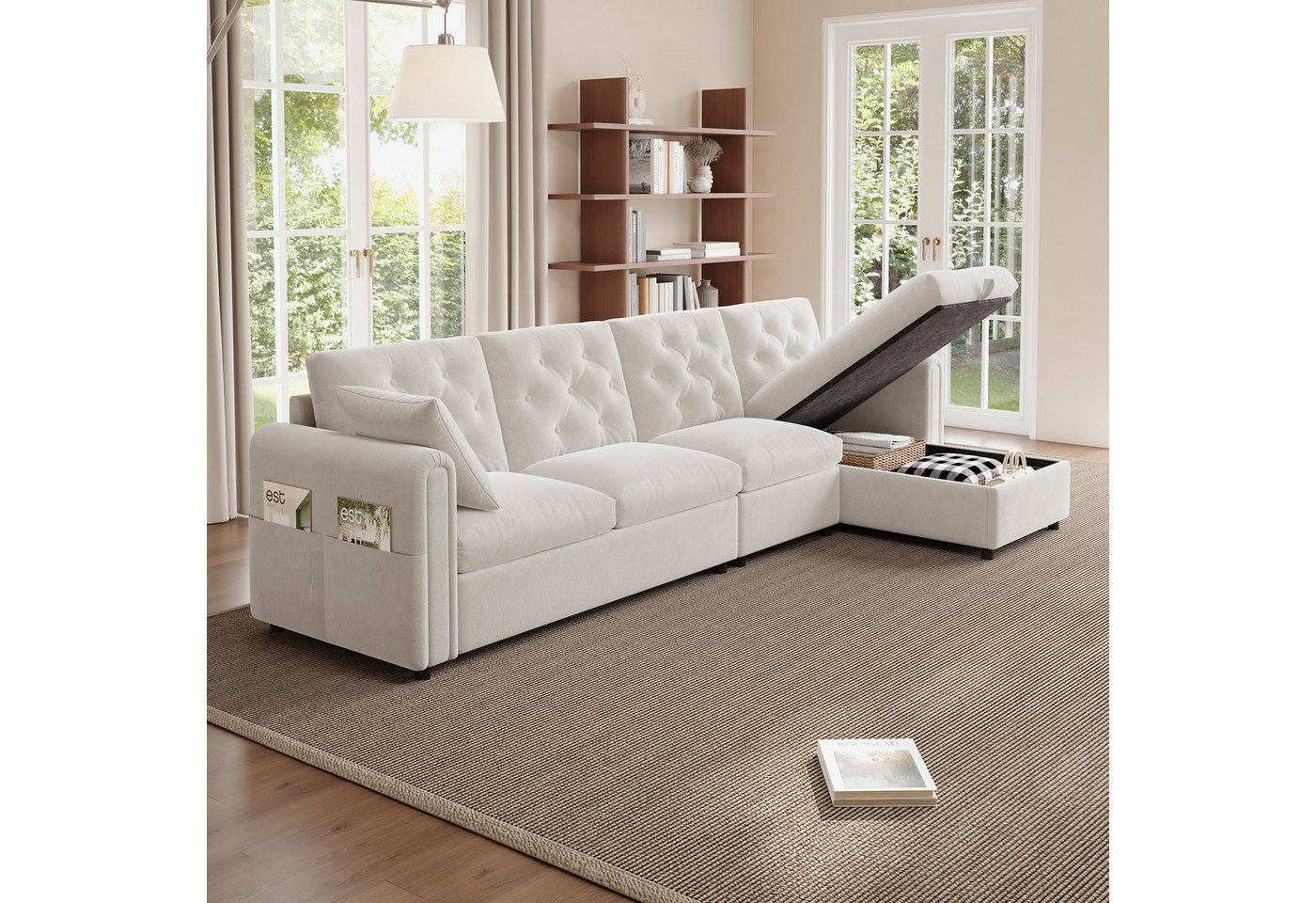 HAUSS SPOLE Schlafsofa L-förmiges Wohnzimmersofa Ecksofa mit Magazintaschen HAUSS SPOLE Schlafsofa L-förmiges Wohnzimmersofa Ecksofa mit Magazintaschen von HAUSS SPOLE